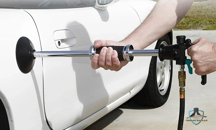 کار با دستگاه نقطه زن صافکاری