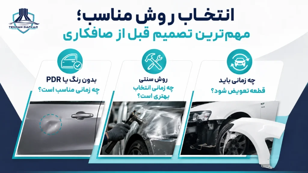 انتخاب روش مناسب؛ مهمترین تصمیم قبل از صافکاری